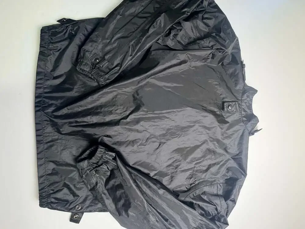 VTG Harley Davidson Motorcycle Genuine Black Rain Jacket Windbreaker Men’s Large